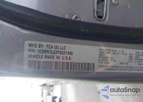 2023 Ram 1500 Classic Warlock 4X4 5'7 Box из США, поврежденный, VIN 1C6RR7LG2PS527445